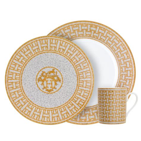 hermes mosaic|Hermes mosaique dinnerware.